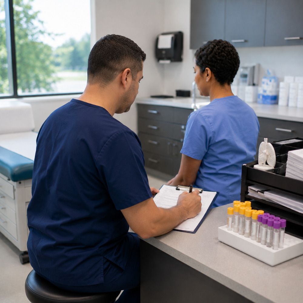 Annual employee health examination in South Euclid Ohio.