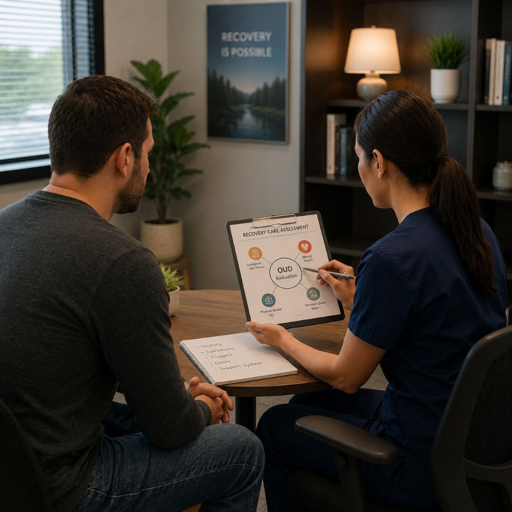 Initial opioid use disorder evaluation in South Euclid Ohio.