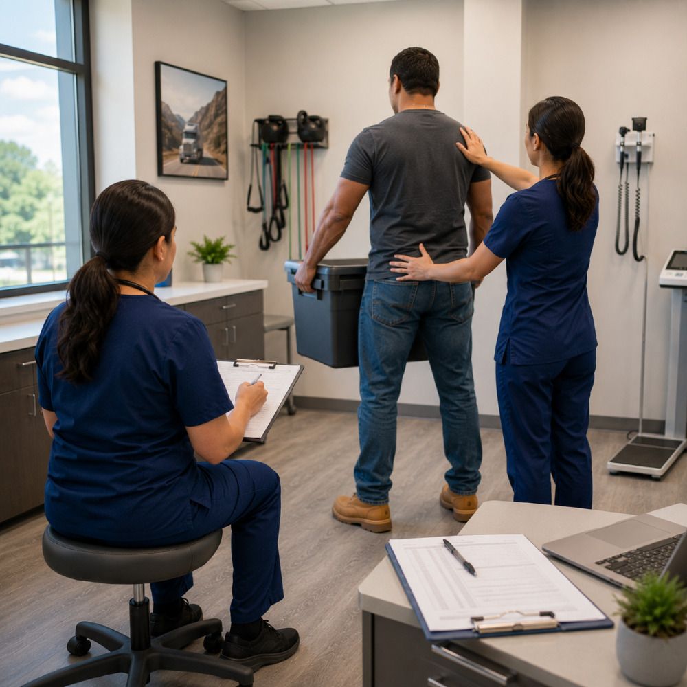 Pre-employment physical examination in South Euclid Ohio occupational health clinic.